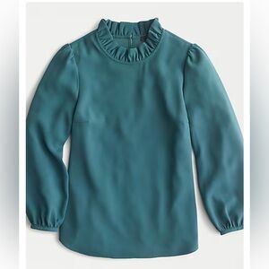 J. Crew Ruffle Neck Blouse